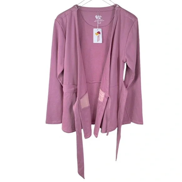 NWT Spoonie Threads French Terry Chemo Post-Surgery Access Wrap Top Women's M - Picture 7 of 14